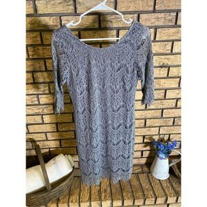 Ezra Gray Lace Style Dress‎